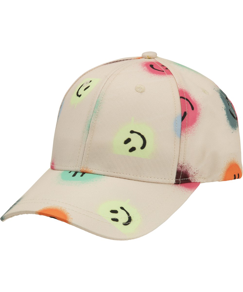 Sebastian - Happy Dots - Baseball cap with a print of different coloured smiley faces