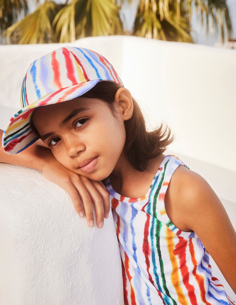 Sebastian - Watercolours - Multi-coloured baseball cap in all over watercolour print 