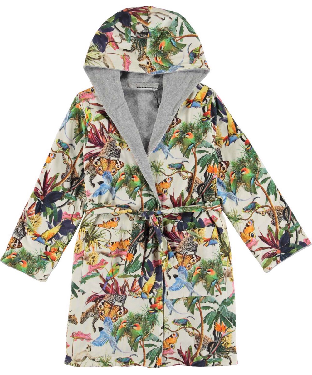 Wave - Rose Jungle - Organic bathrobe fantasy jungle