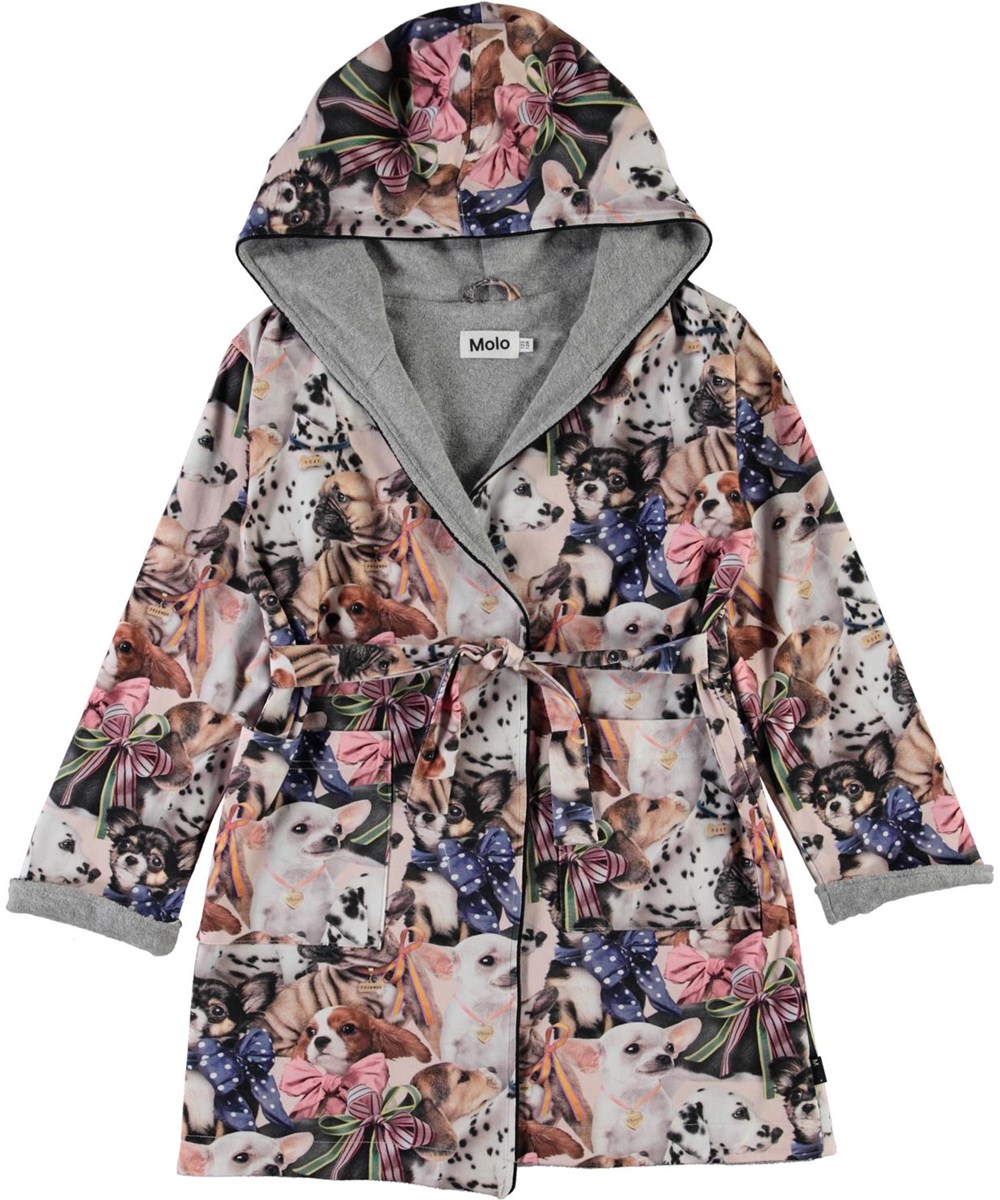 Way -  Puppy Love - Organic bathrobe with dog print