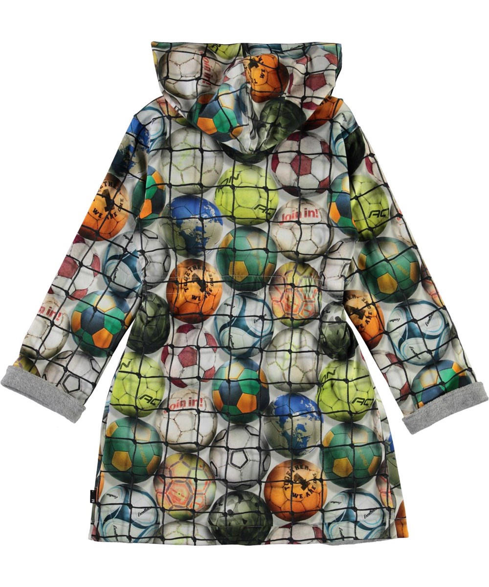 Way - Footballs - Organic bathrobe with football print