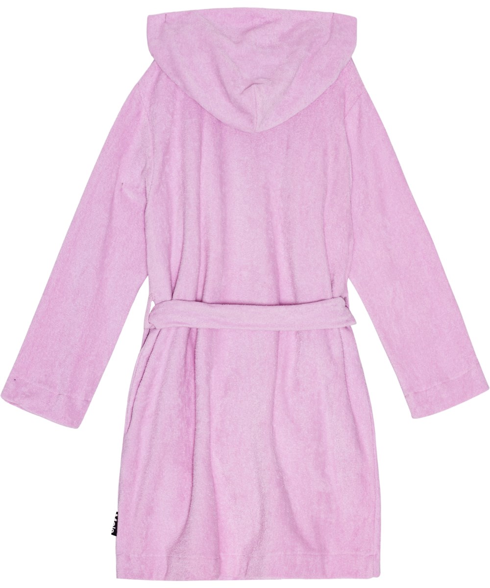 Wyn - Pink Lavender - Pink dressing gown made of super soft, organic cotton terry. 