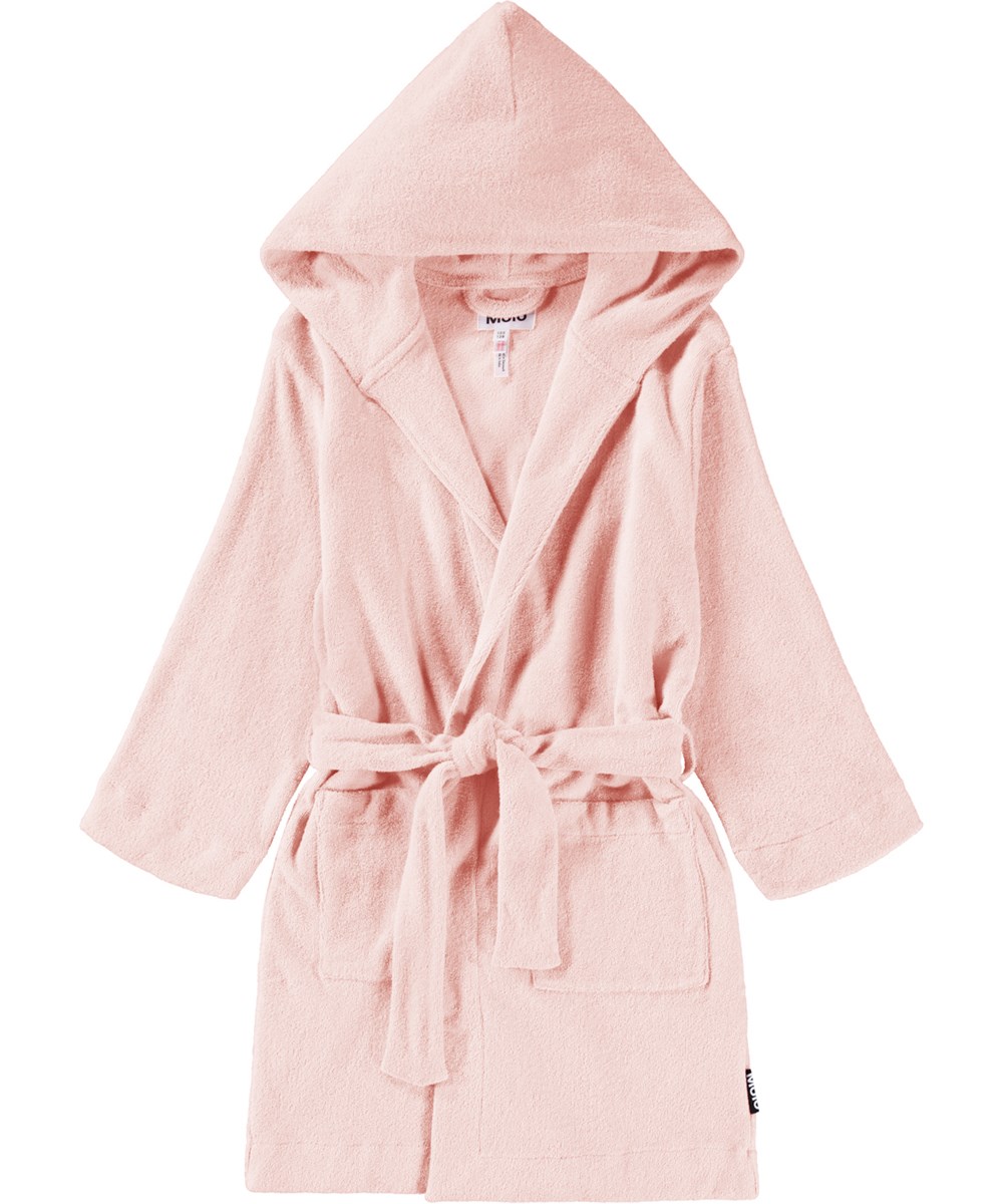 Wyn - Blush - Rose bathrobe for children made of super soft, organic cotton terry.