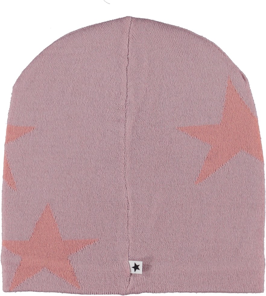 Colder - Berry Ice - Pink knit hat with stars