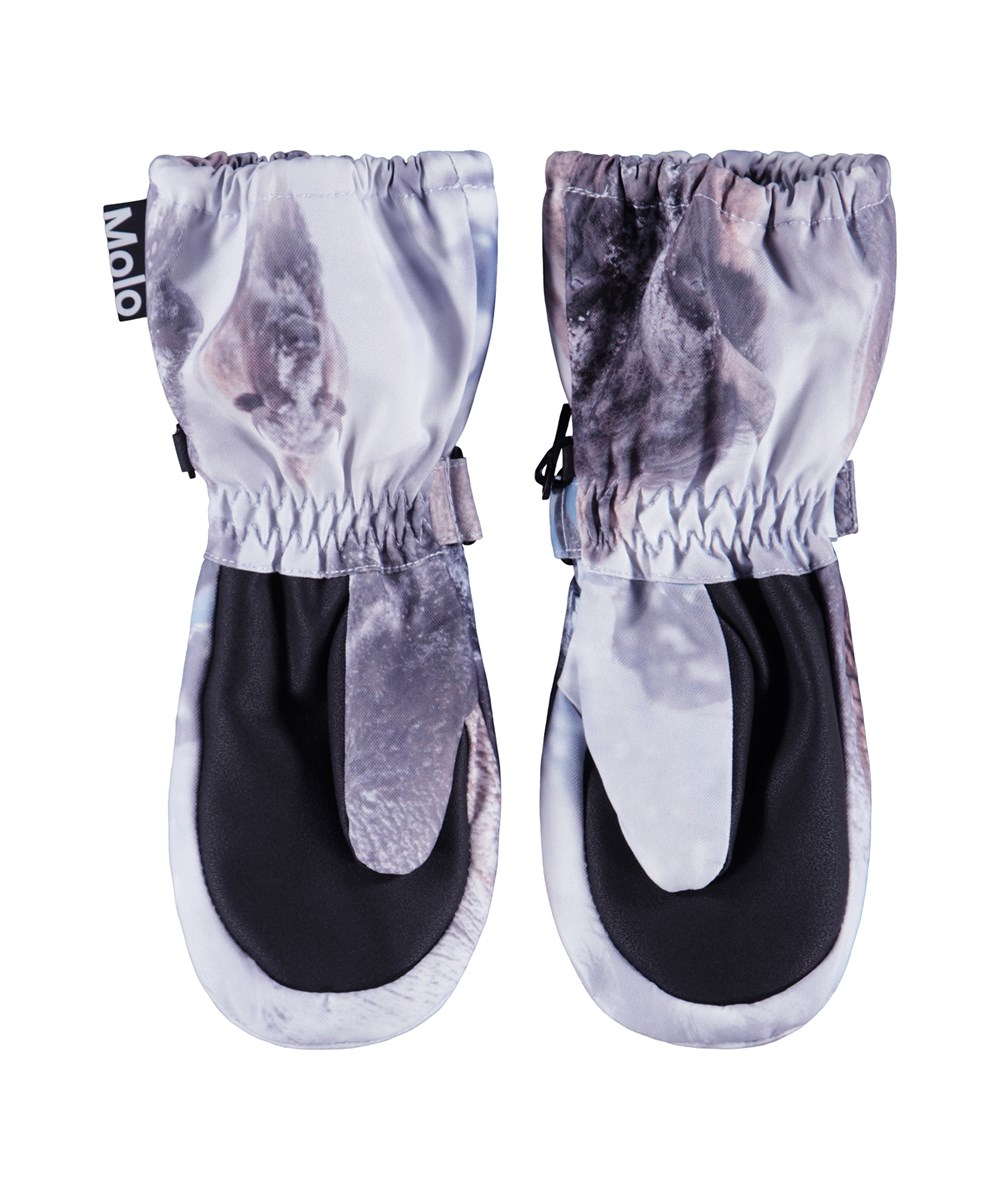 Igor - Bison - Waterproof and breathable mittens for children with bison print and 3M™ Thinsulate™ insulation.