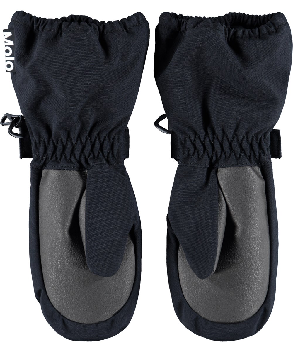 Igor - Black - Recycled black windproof and waterproof mittens 