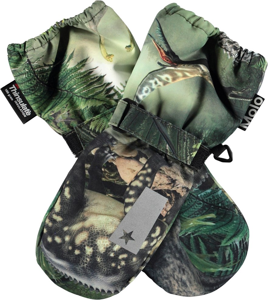 Igor - Dino Forest - Recycled waterproof mittens dinosaur