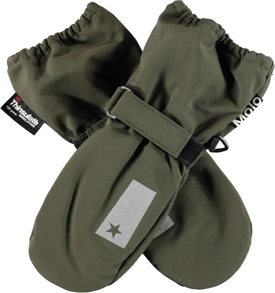 Igor - Forest - Recycled waterproof mittens in green