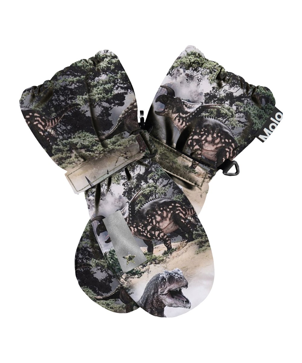 Igor - Rocky Dino - Waterproof and breathable mittens for children with dinosaur print and 3M™ Thinsulate™ insulation.