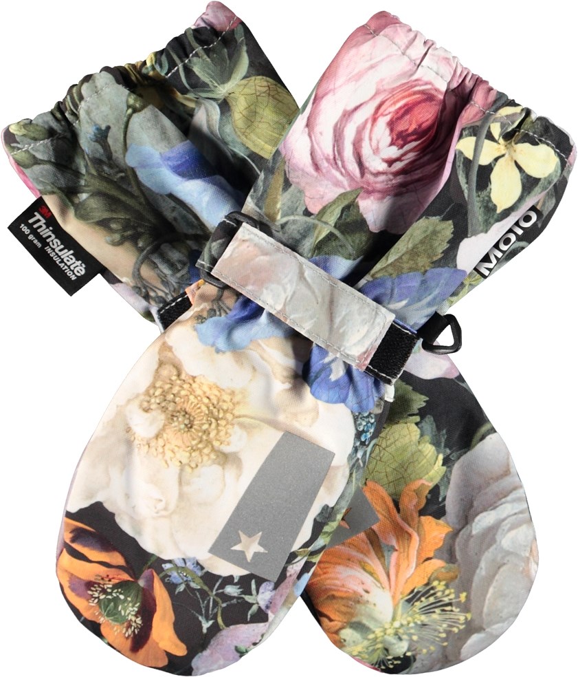 Igor - Still Life - Recycled waterproof mittens in floral print