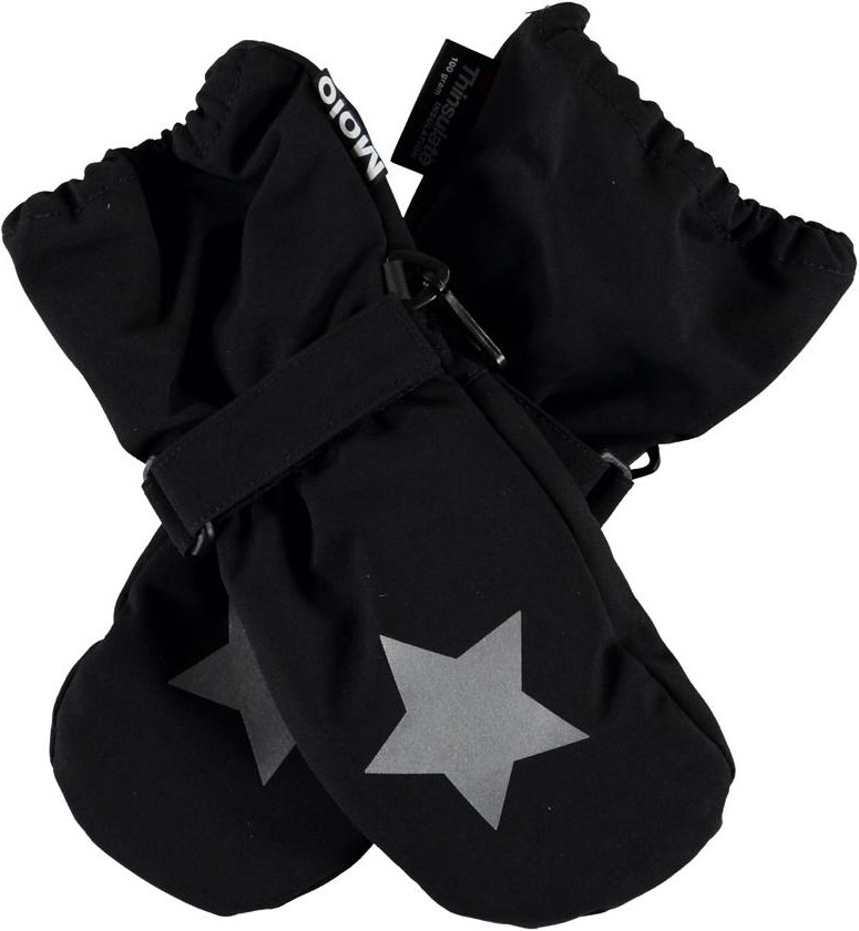 Igor - Black - Waterproof and breathable black mittens