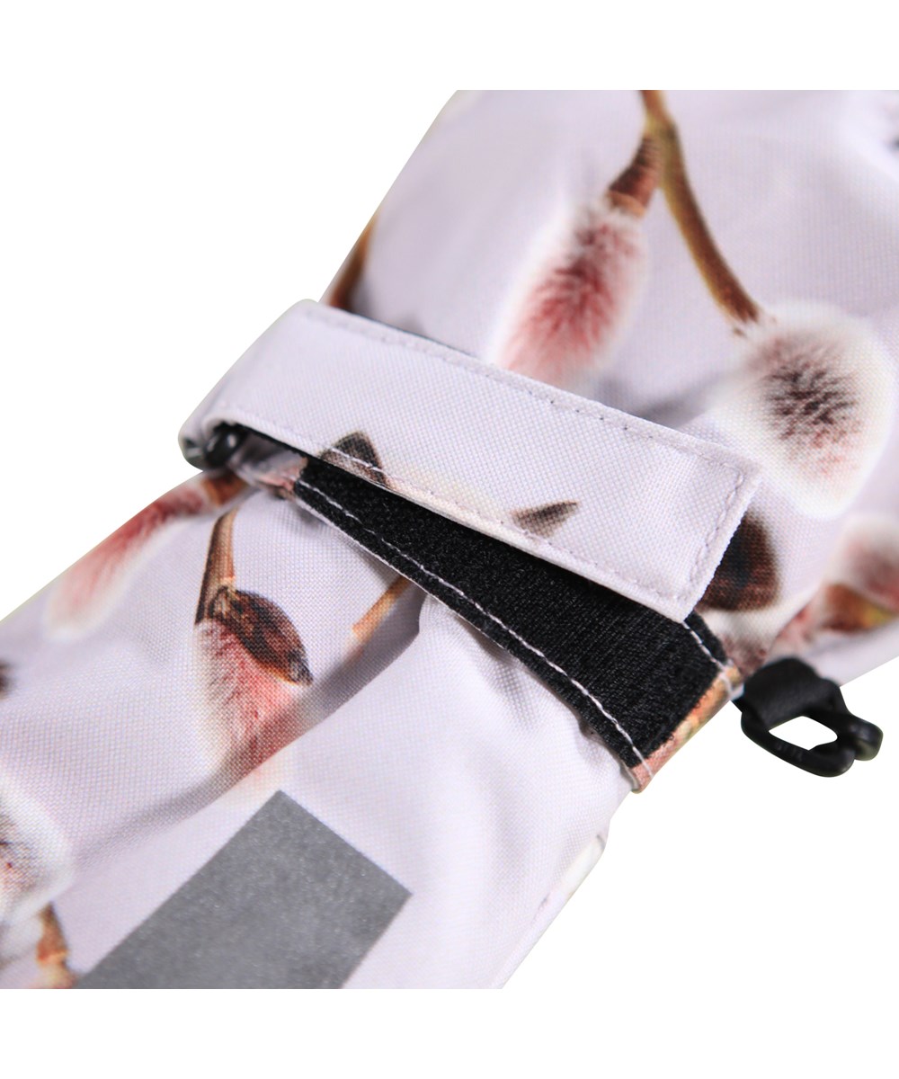 Igor - Willow Kitten - Light grey waterproof and breathable mittens for children with cat print and 3M™ Thinsulate™ insulation.