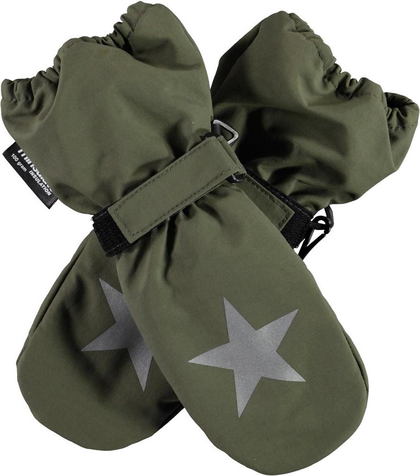 Igor - Vegetation - Recycled green winter mittens 