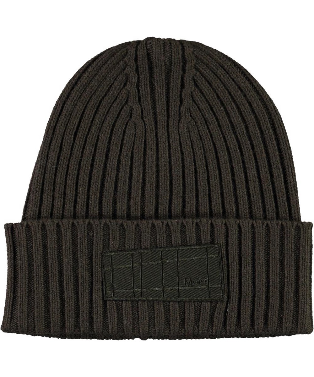 Karli - Vegetation - Cable knit hat in green wool