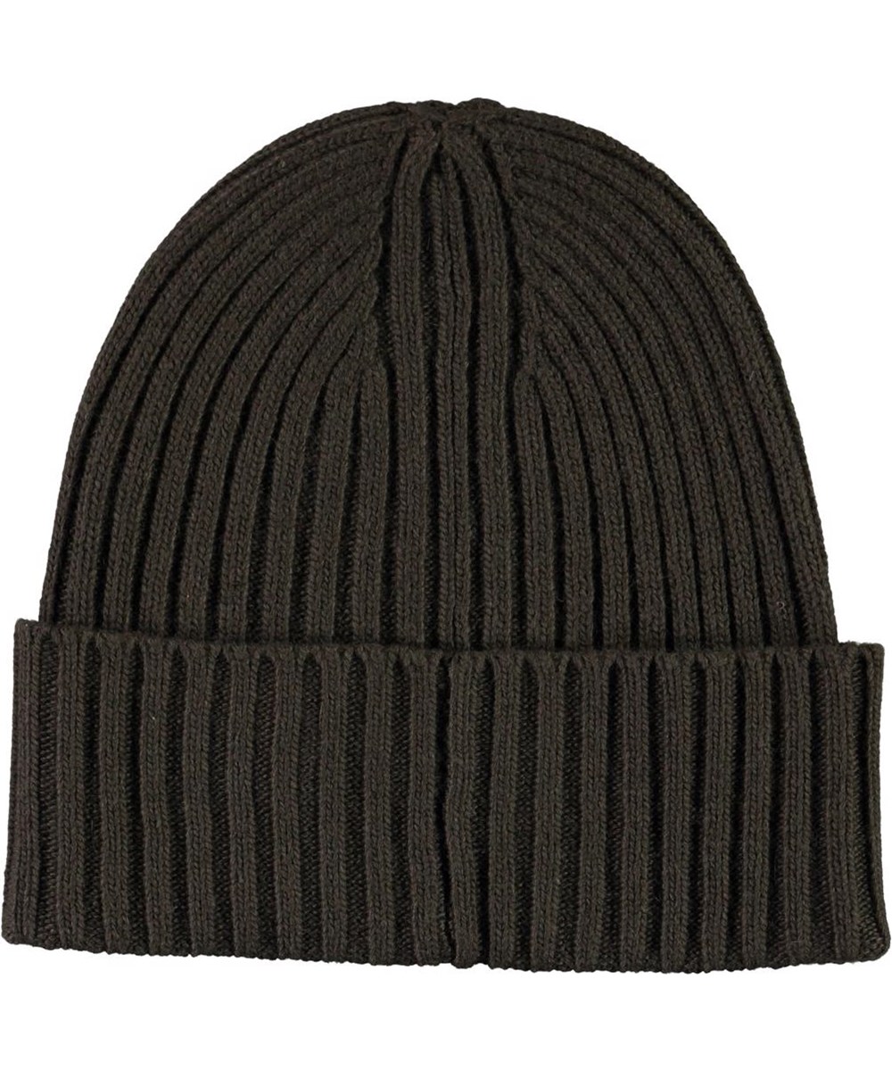 Karli - Vegetation - Cable knit hat in green wool