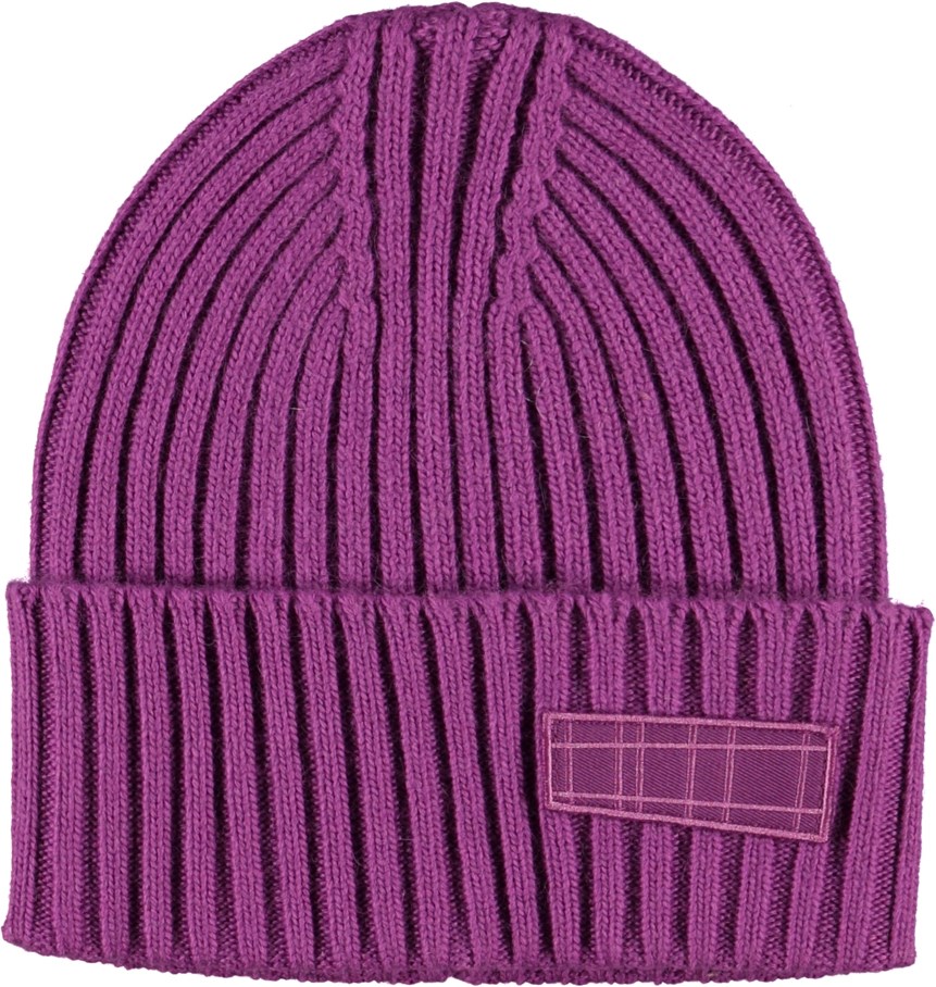 Karli - Violet Light - Purple wool-blend hat with folded edge
