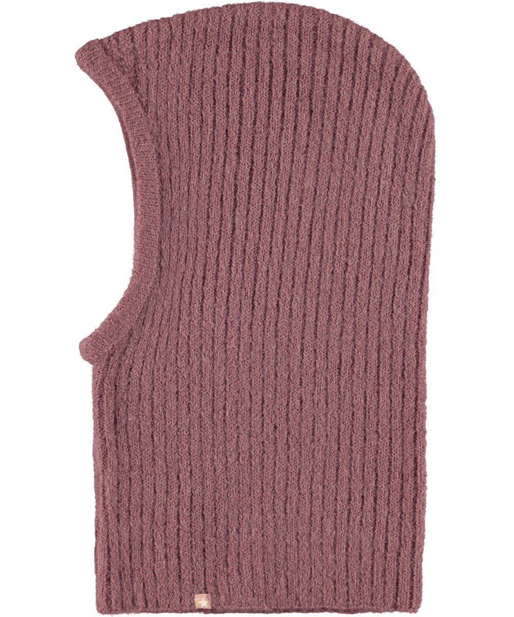 Kassandra - Velvet Rose - Knit rose coloured full face mask 