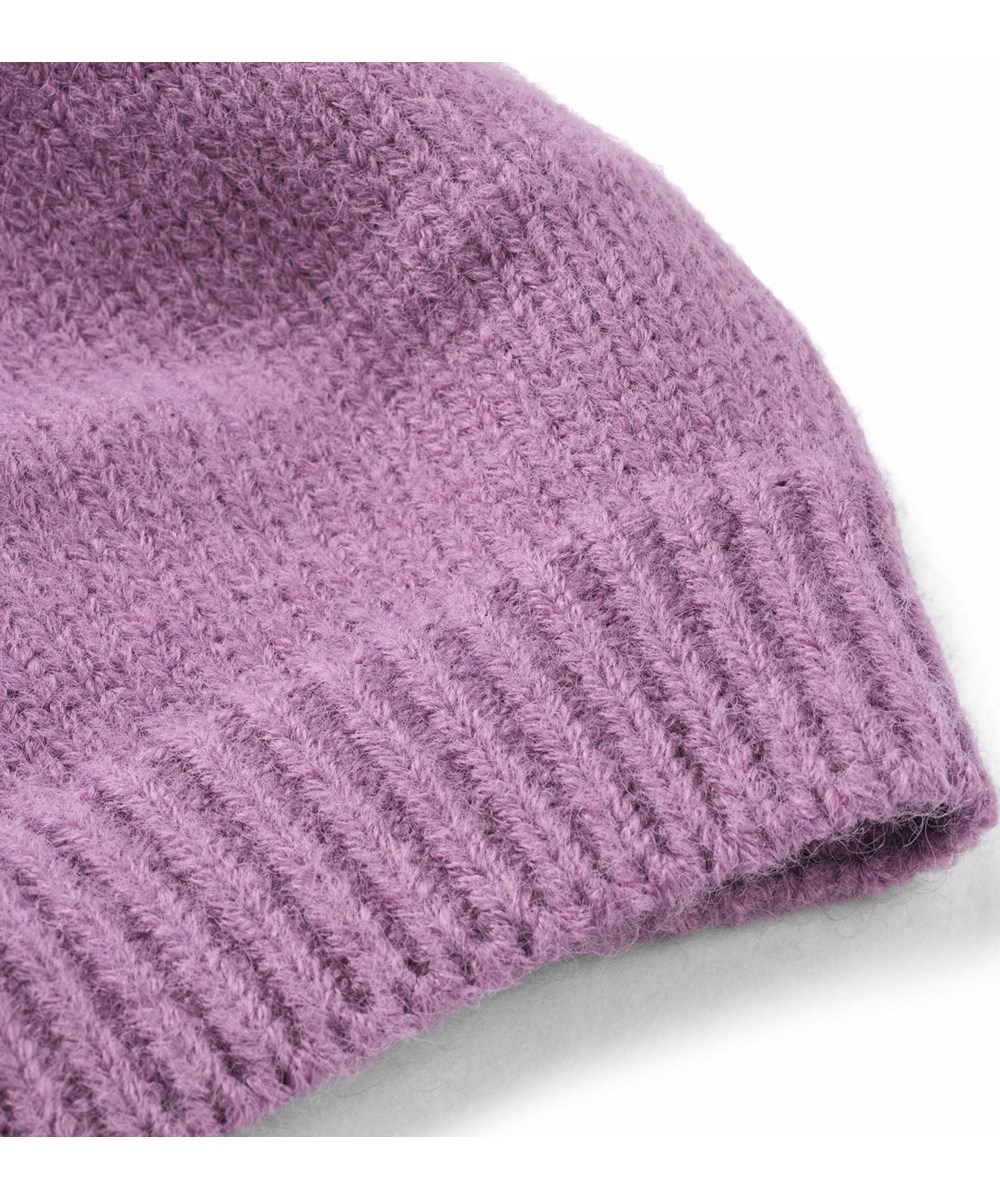 Kaylee - Purple Ray - Nice purple alpine hat or beret in recycled polyester for children.