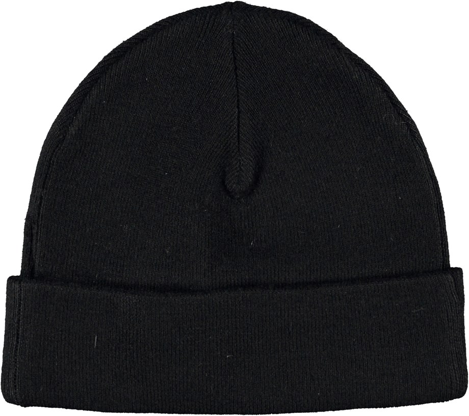 Keilo - Black - Black hat with fold-up brim and graffiti