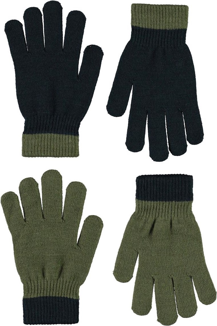 Kello - Vegetation - 2 pair green knit gloves 
