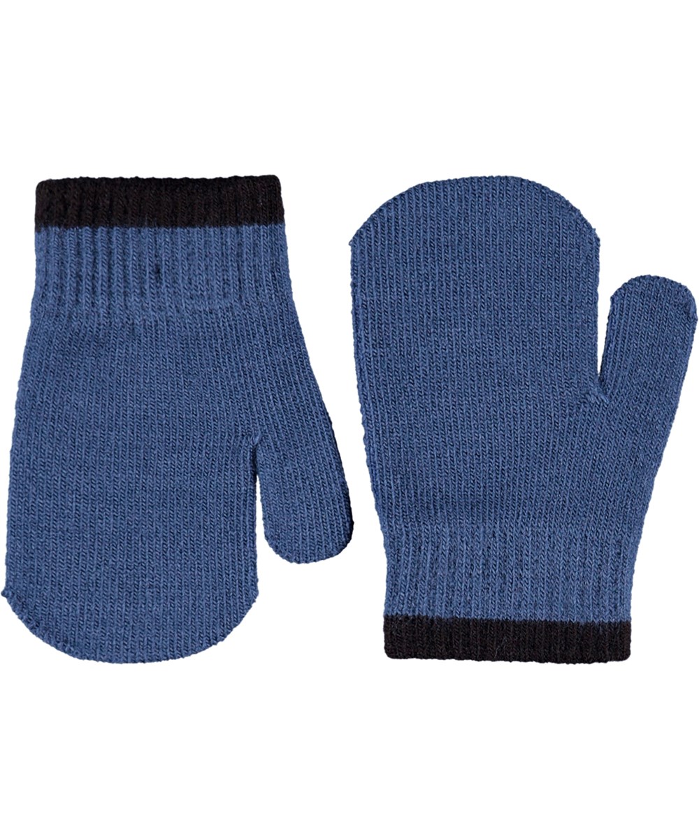 Kenny - Blue Moon - 2-pack knit mittens for children in blue shades
