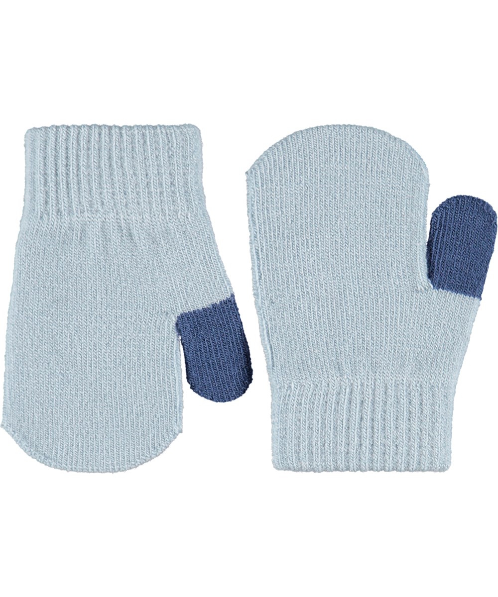Kenny - Blue Moon - 2-pack knit mittens for children in blue shades