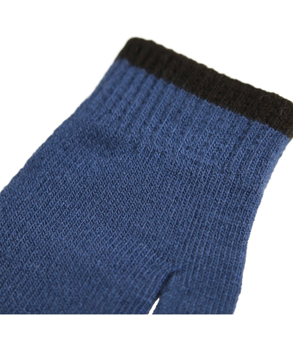 Kenny - Blue Moon - 2-pack knit mittens for children in blue shades