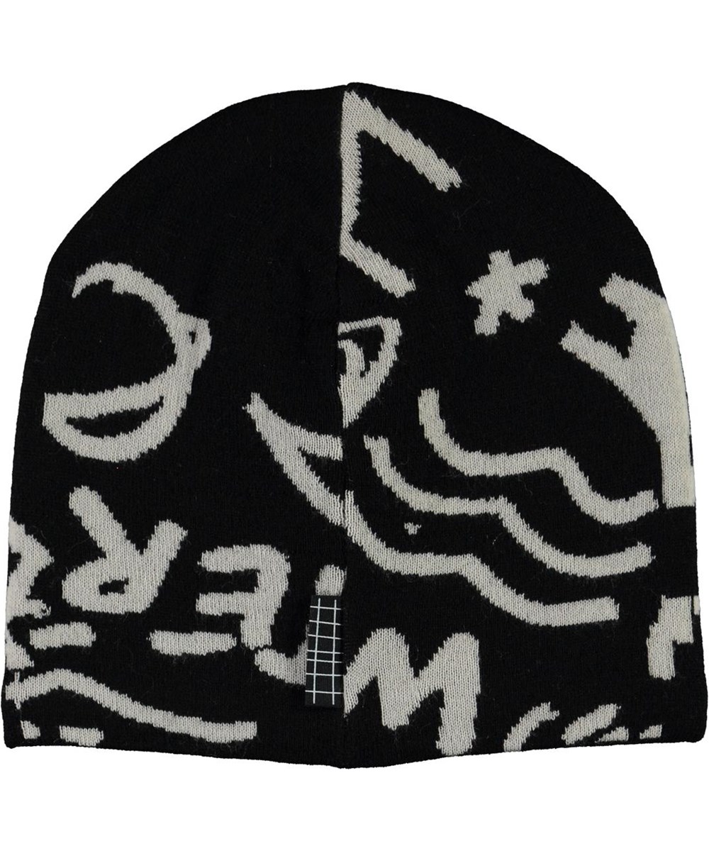 Kite - Black - Black hat with text 