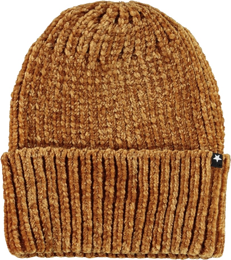 Kitty - Earthy - Brown chenille knit hat