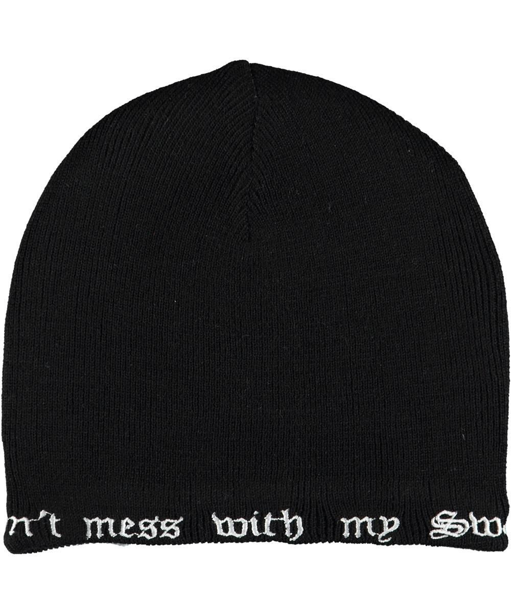 Kool - Very Black - Black hat in a wool blend with lining and adjustable closure 