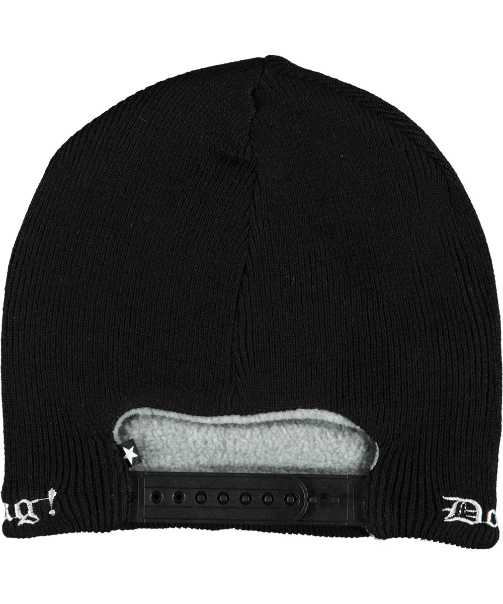 Kool - Very Black - Black hat in a wool blend with lining and adjustable closure 