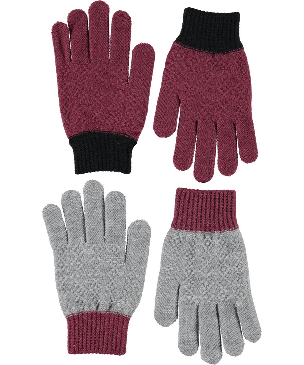 Kyra - Maroon - Jaquard Knit