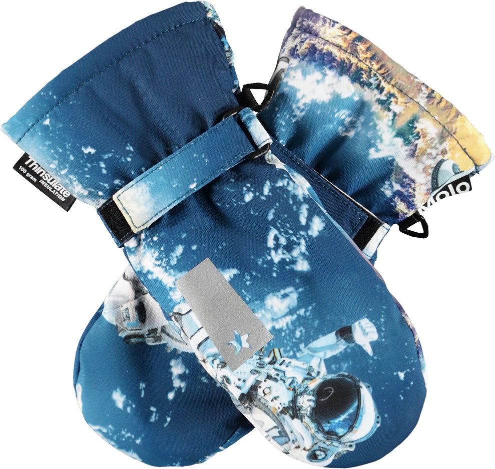 Mitzy - Astronauts - Recycled astronaut waterproof mittens 