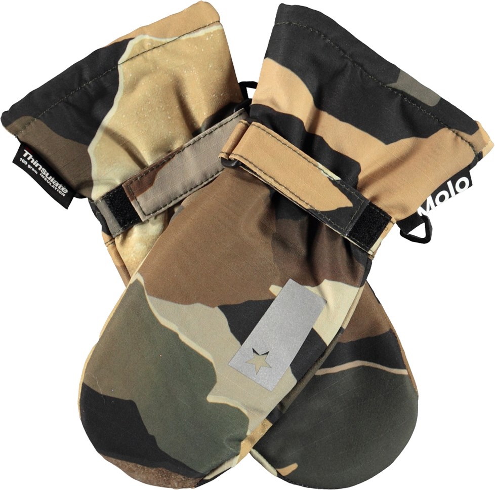 Mitzy - Autumn Camo - Recycled camouflage waterproof mittens