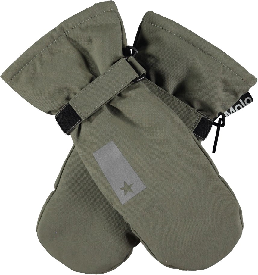Mitzy - Dusty Green - Green waterproof and breathable mittens