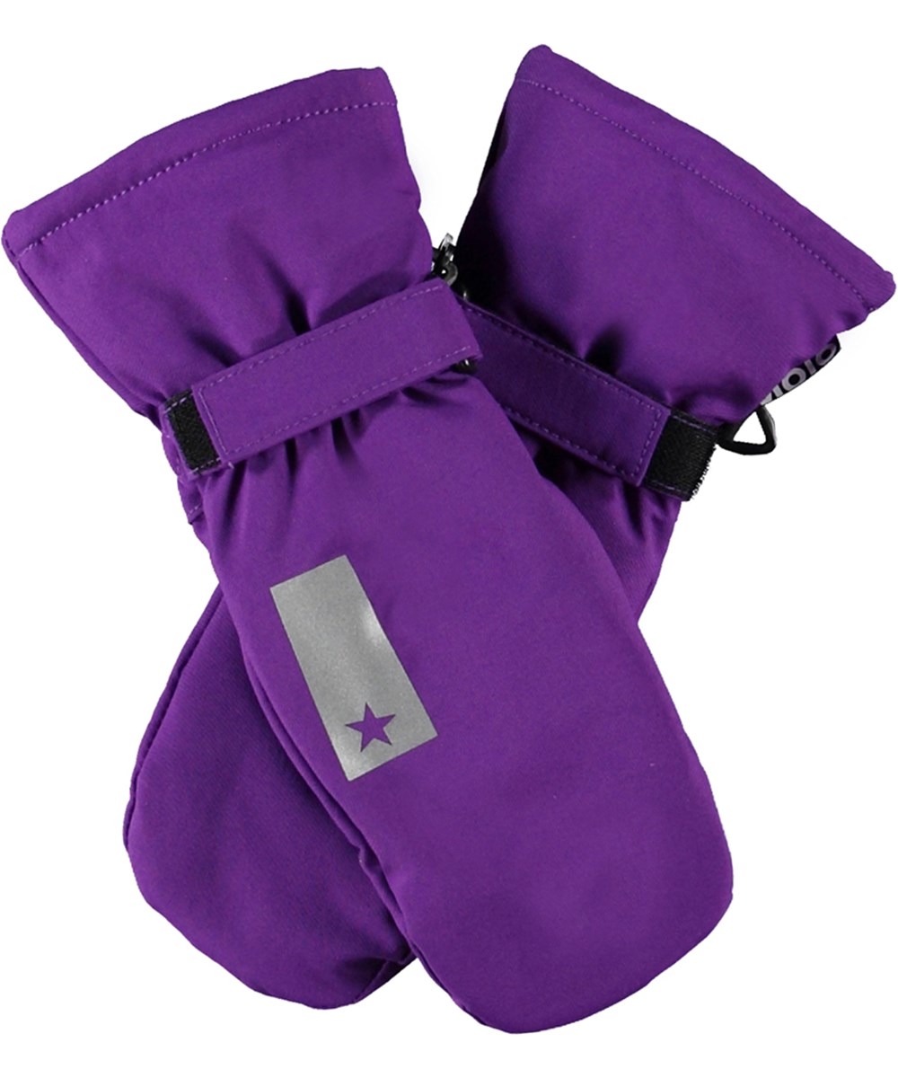 Mitzy - Warm Purple - Dark purple, waterproof and breathable mittens for children with 3M™ Thinsulate™ insulation.