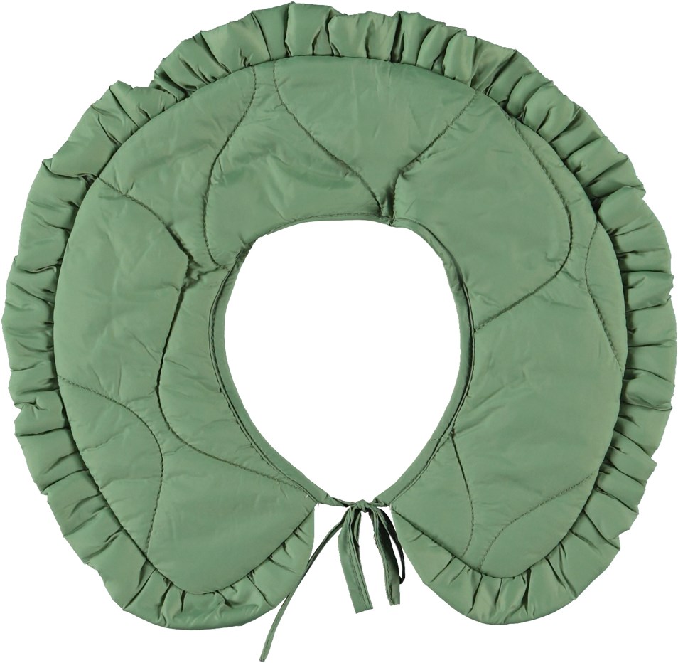 Sillie - Meadow - Green quilted collar with ties 