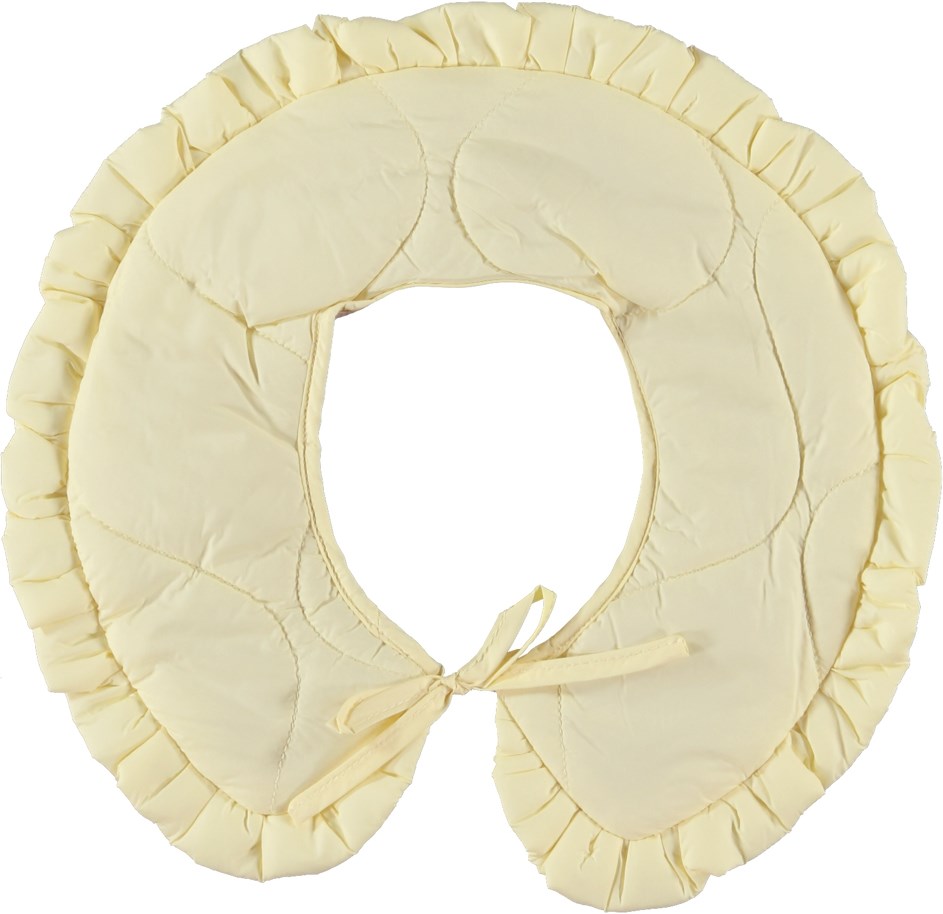 Sillie - Vanilla - Light yellow quilted collar with ties