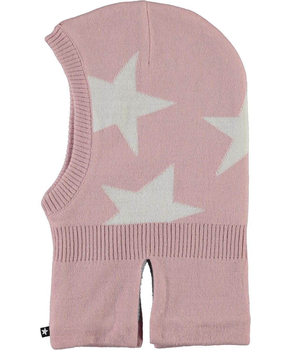 Snow - Blue Pink - Pink ski mask with stars 