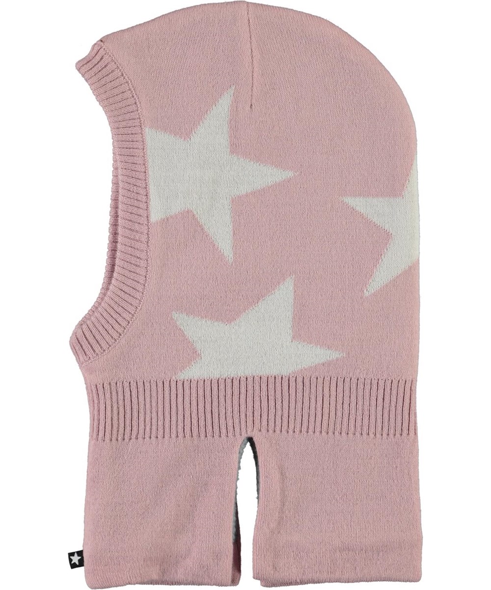 Snow - Blue Pink - Pink ski mask with stars 