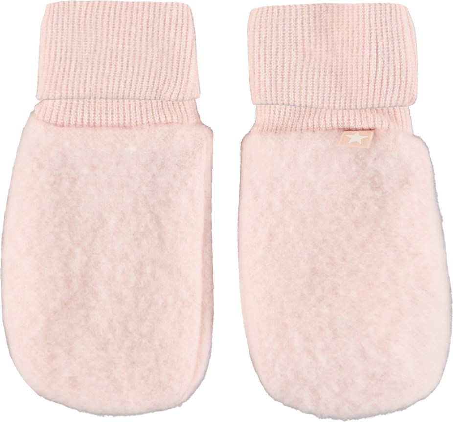 Ufo - Wild Rose - Rose baby mittens in wool