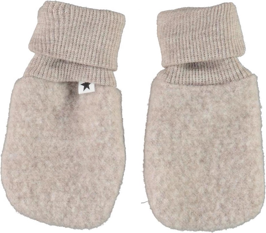 Ufo - Moon Sand - Beige wool baby mittens
