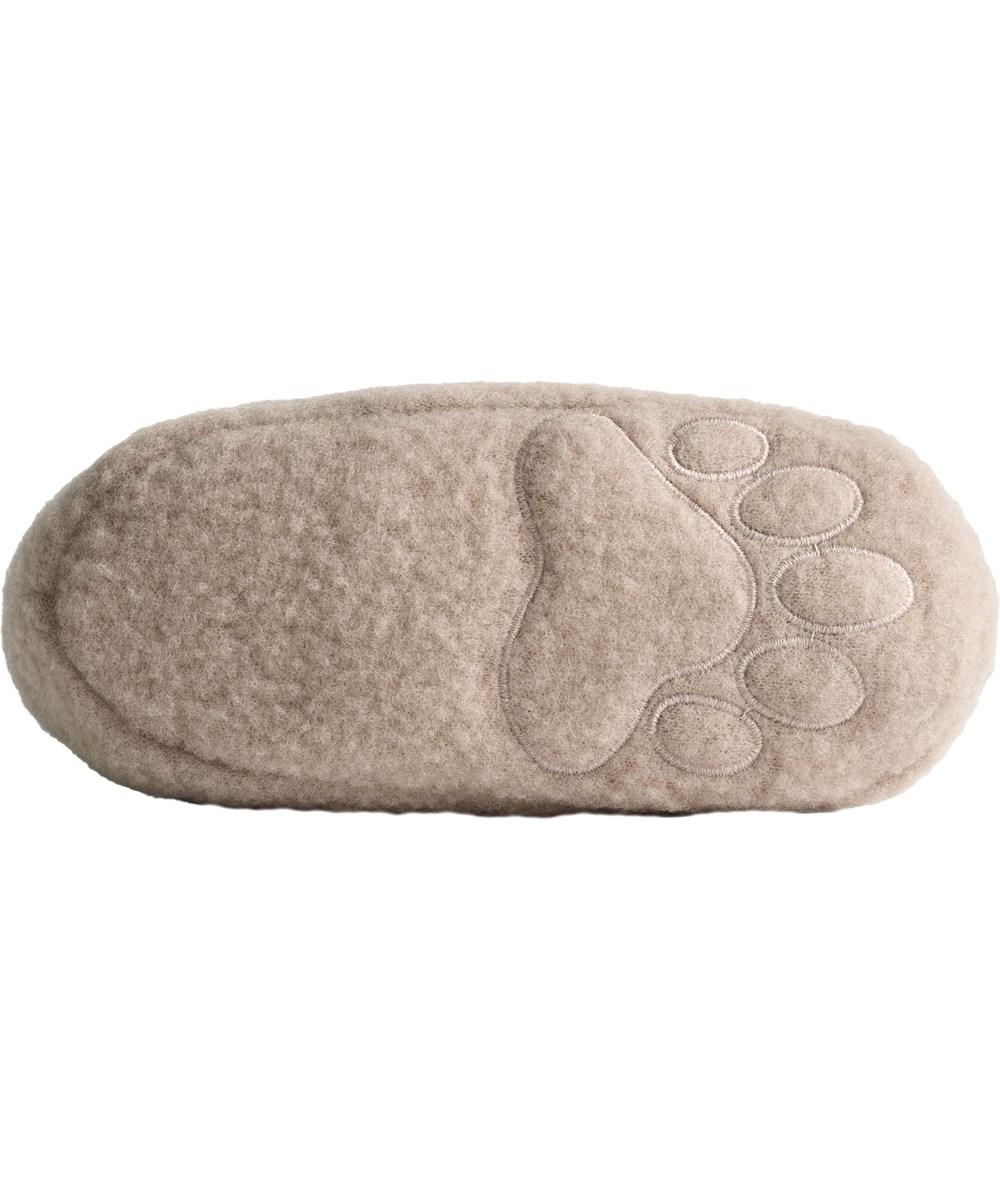 Umut - Moon Sand - Beigefarbene Baby-Hausschuhe aus Wolle