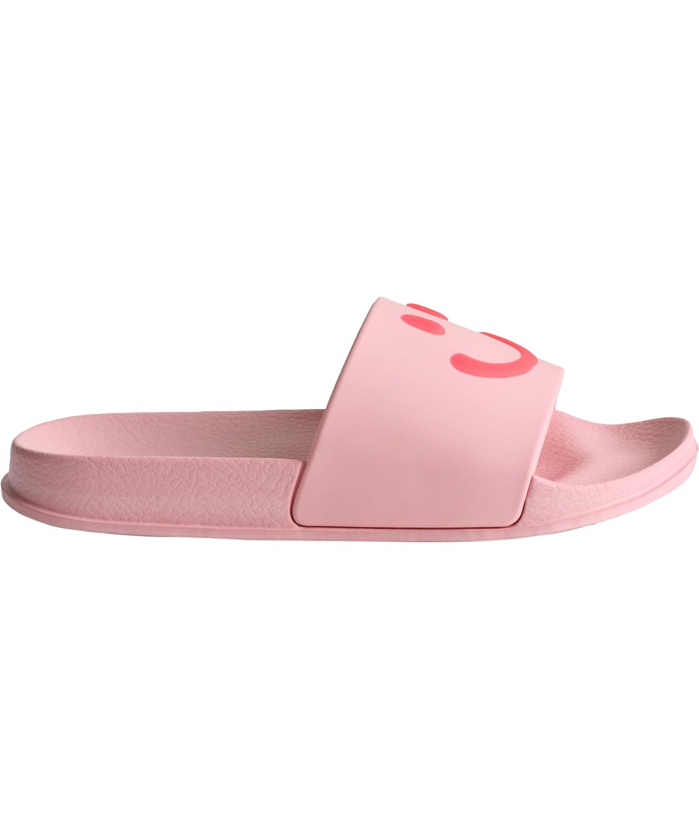 Zhappy - Bubble Pink - Rosa, wasserabweisende Badeschlappen für Kinder.