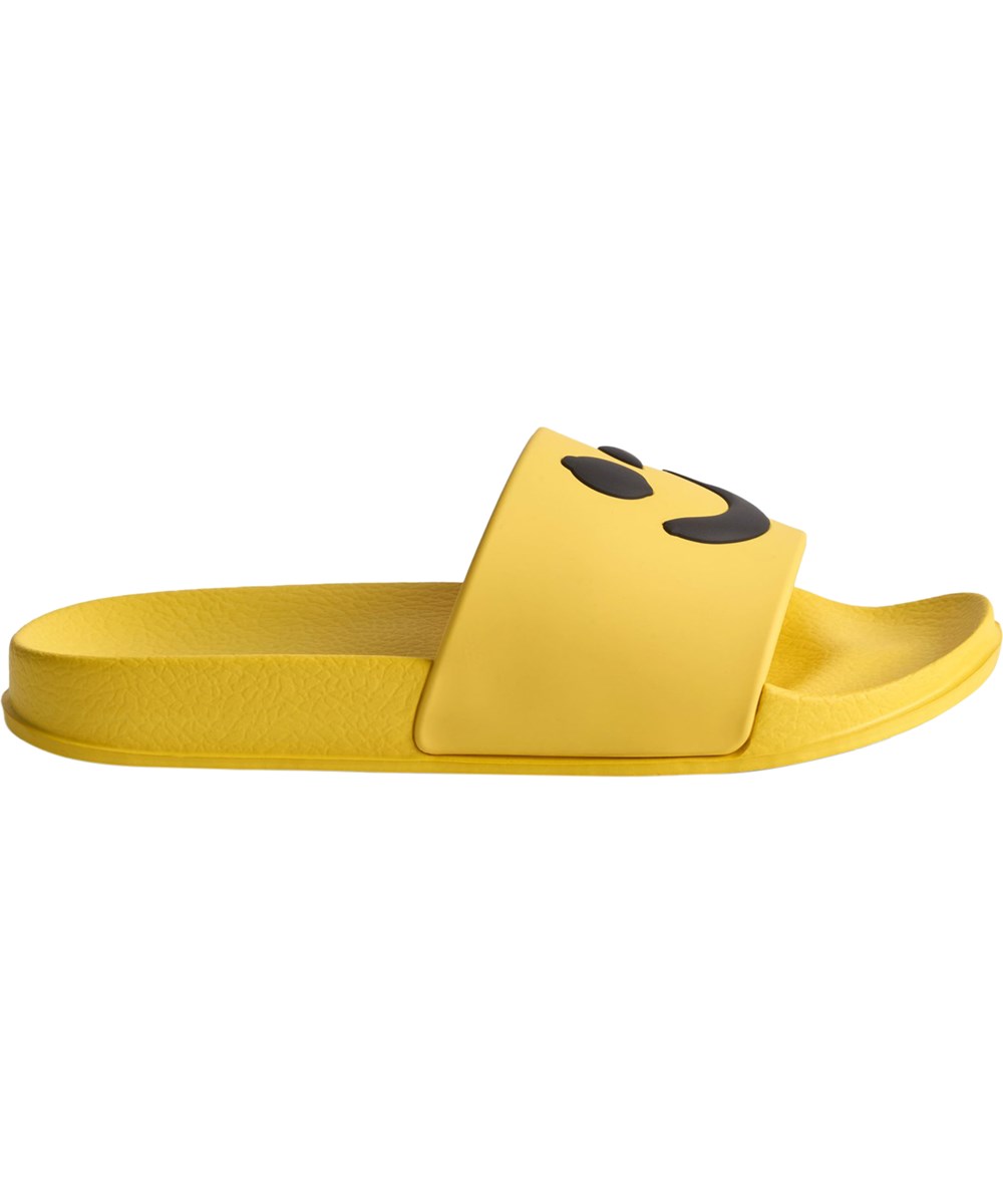 Zhappy - Warm Yellow - Gelbe, wasserabweisende Badeschlappen für Kinder.