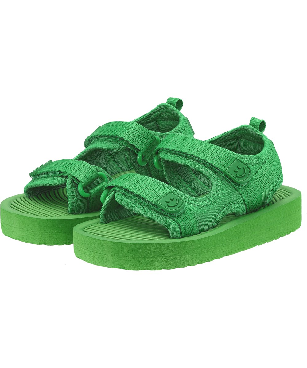 Zola - Bright Green - Grüne Sandalen mit Klettverschluss