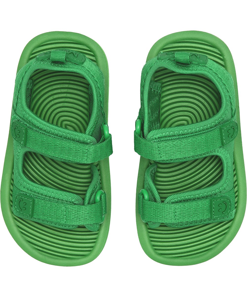 Zola - Bright Green - Grüne Sandalen mit Klettverschluss