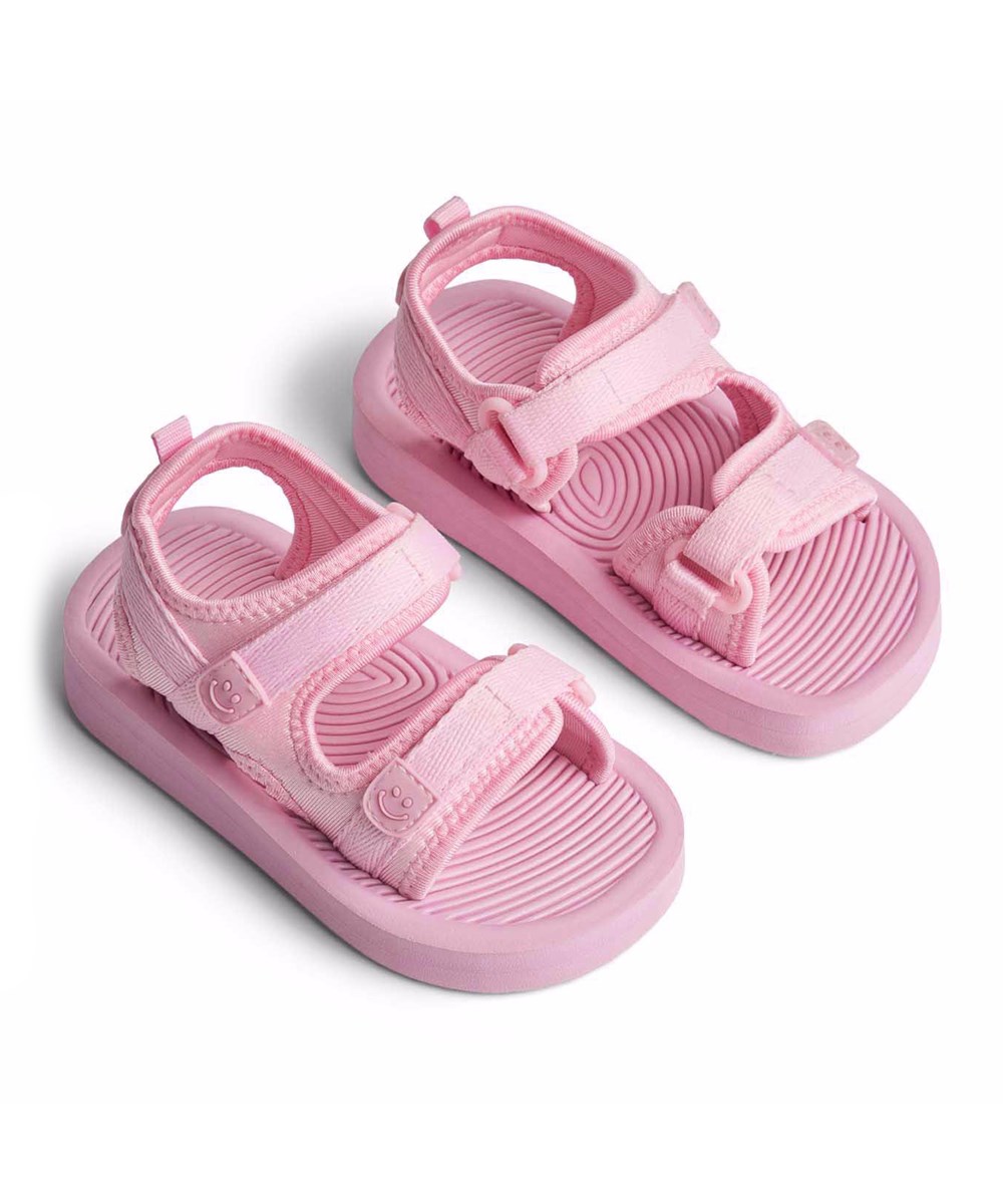 Zola - Pink Glace - Rosa und sportliche Sandalen für Kinder mit einer weichen Schaumsohle.