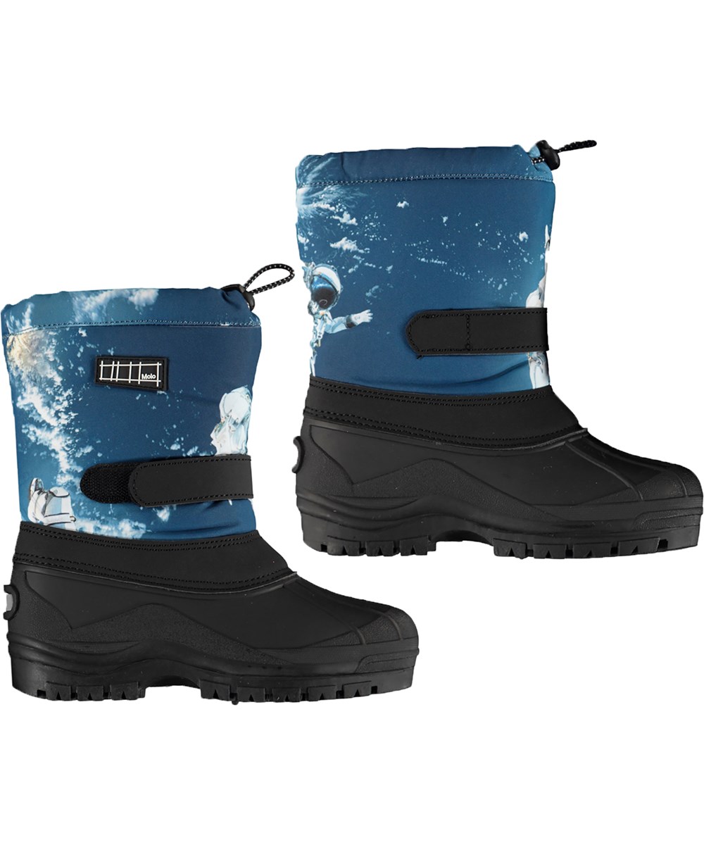 Driven - Astronauts - Recycled waterproof blue astronaut winter boots