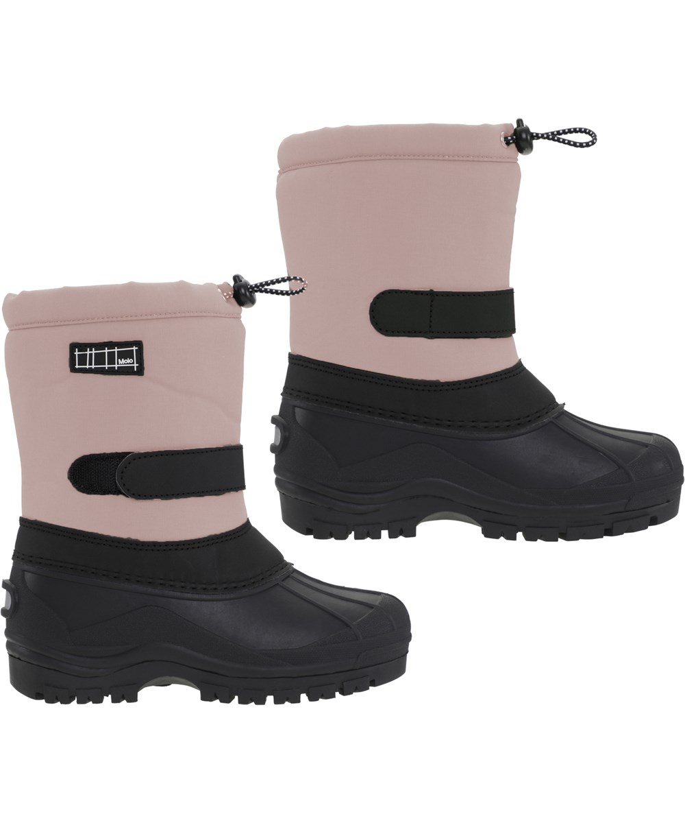 Driven - Berry Ice - Recycled pink winter boots with velcro
